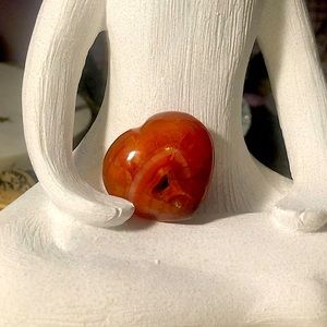 Carnelian Heart with Druzy